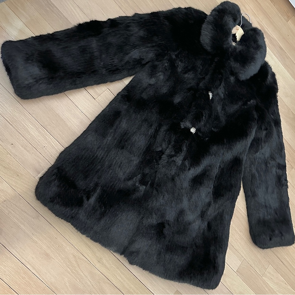 kate spade Black Teddy Jacket with Sparkling Buttons